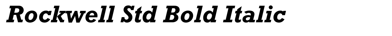 Rockwell Std Bold Italic